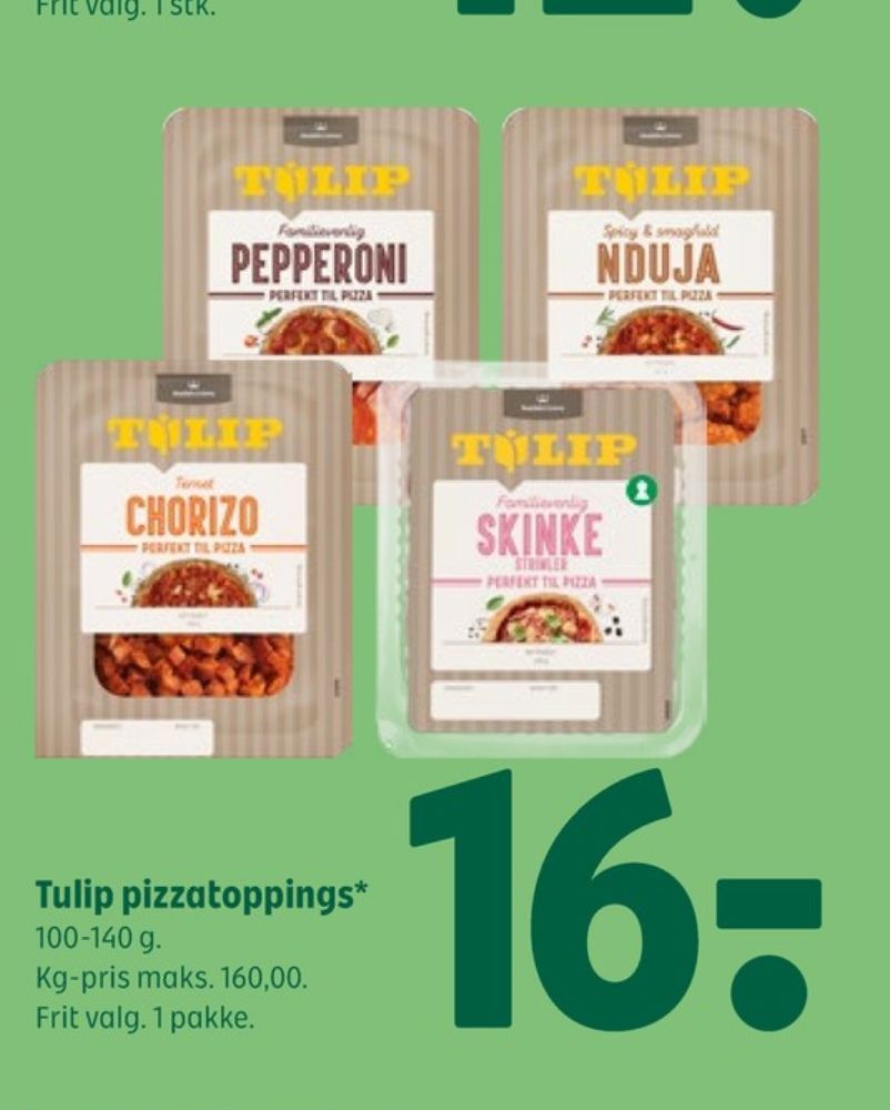 Tulip, Skinkestrimler