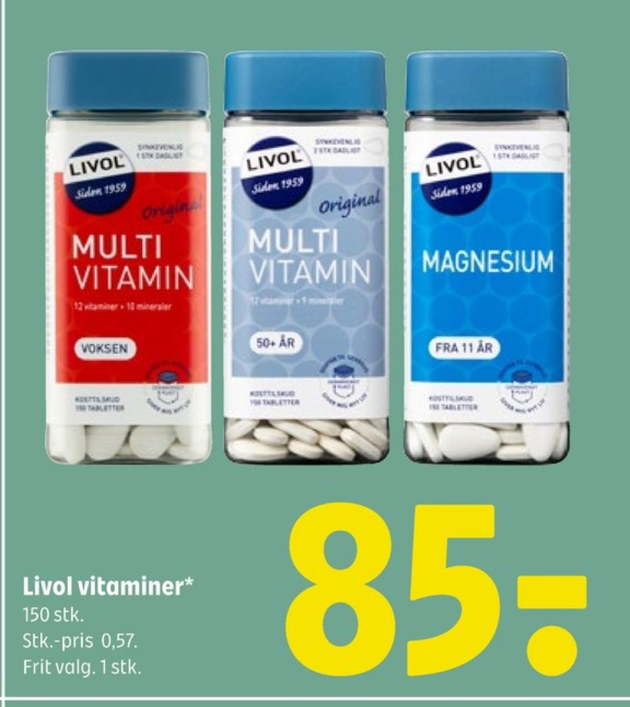 Livol Multi, Vitaminer