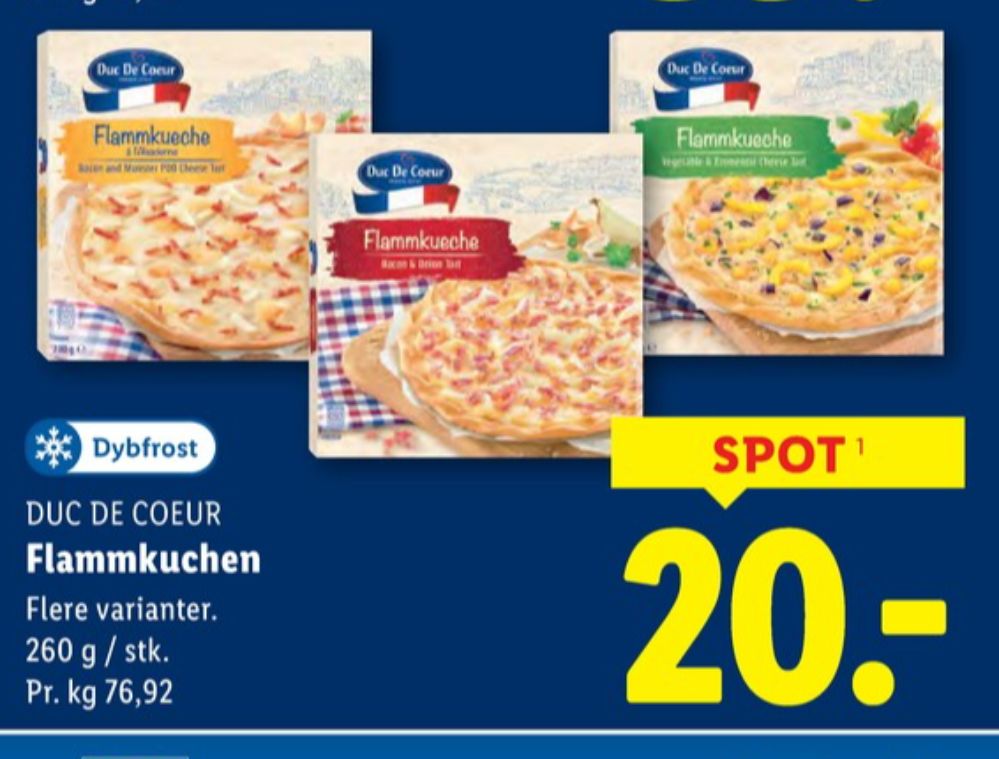 Duc De Coeur, Flammkueche Bacon & Onion Tart