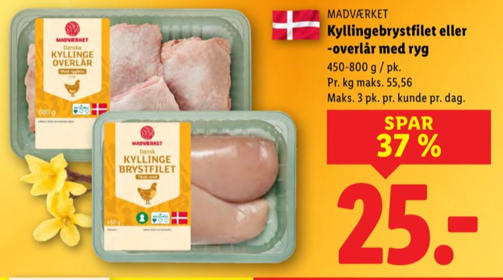 Madværket, Kyllingeunderlår
