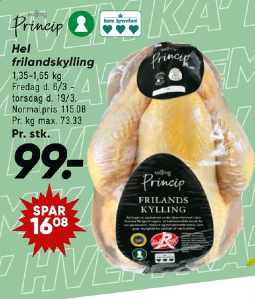 Salling Princip, Kylling