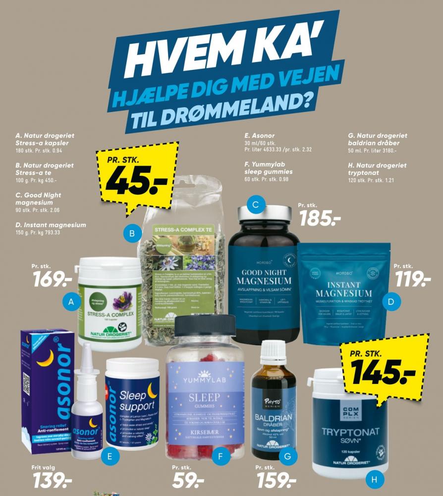 Natur Drogeriet, Kosttilskud