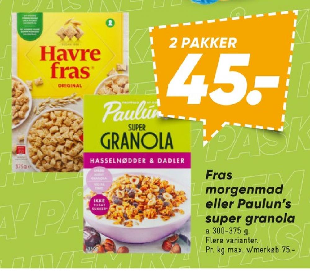 Pauluns, Granola Hasselnødder & Dadler