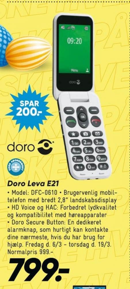 Doro Leva E21, Mobiltelefon