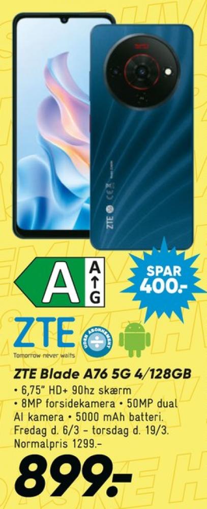 ZTE Blade A76, Mobiltelefon