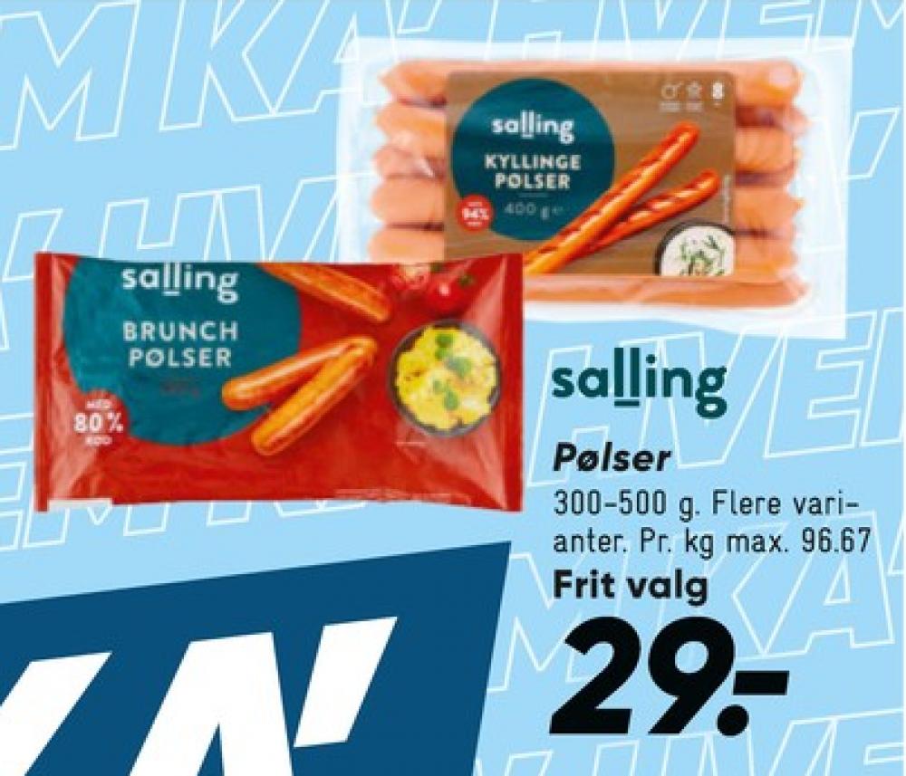 Salling, Kyllingepølser