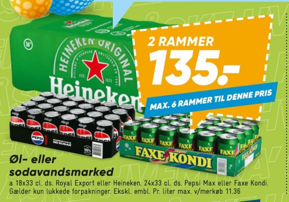 Heineken, Øl 18 pk.
