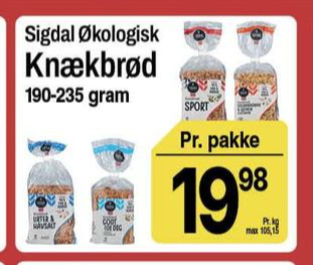 Sigdal, Urter & Havsalt knækbrød