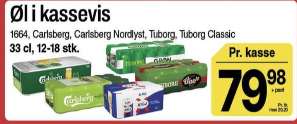 Tuborg Classic, Øl 18 pk.