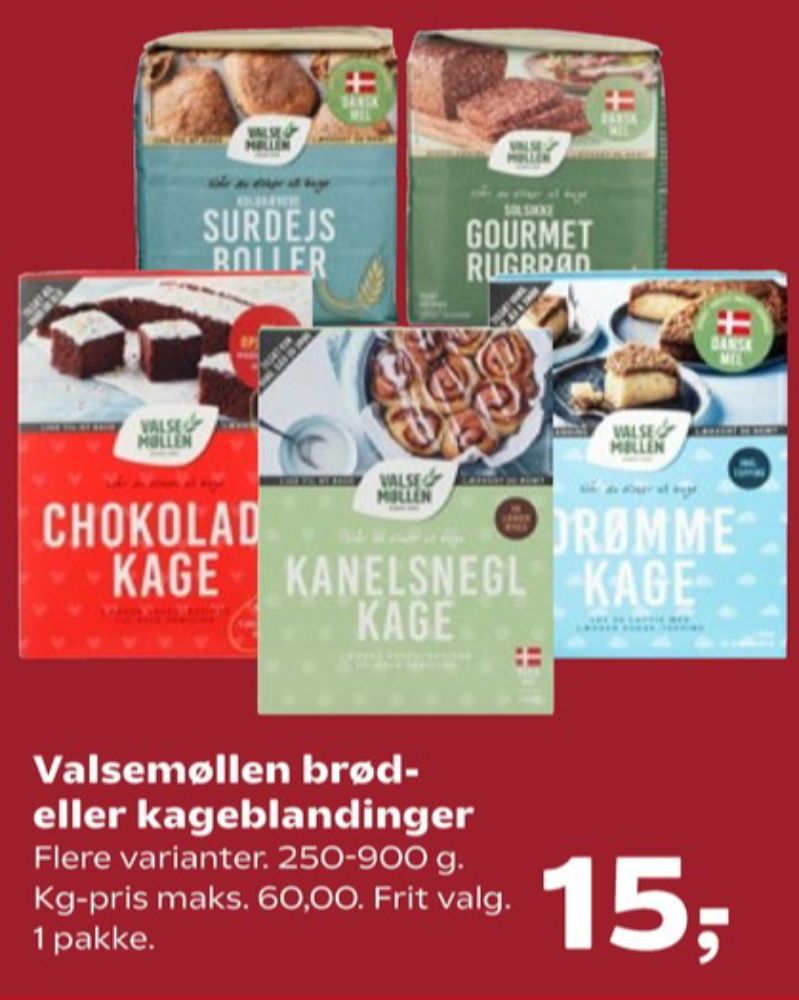 Valsemøllen, Chokoladekageblanding