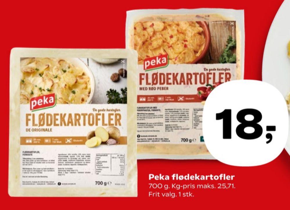 Peka, Flødekartofler med peberfrugt