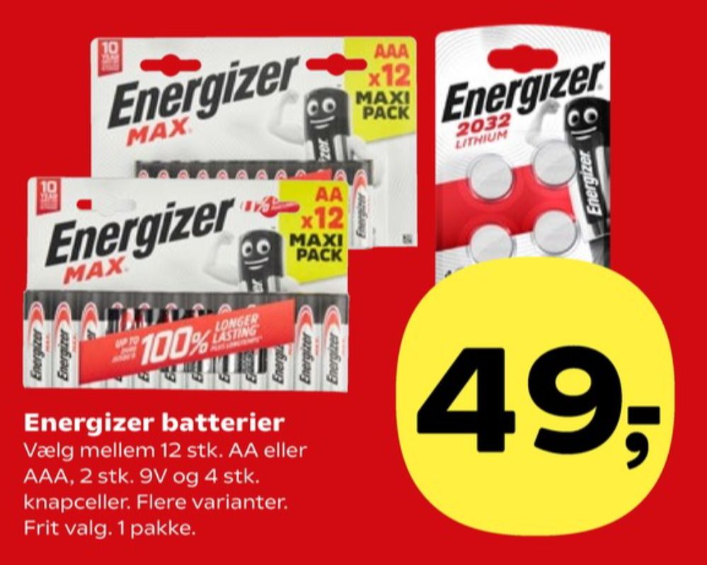 Energizer, Batterier
