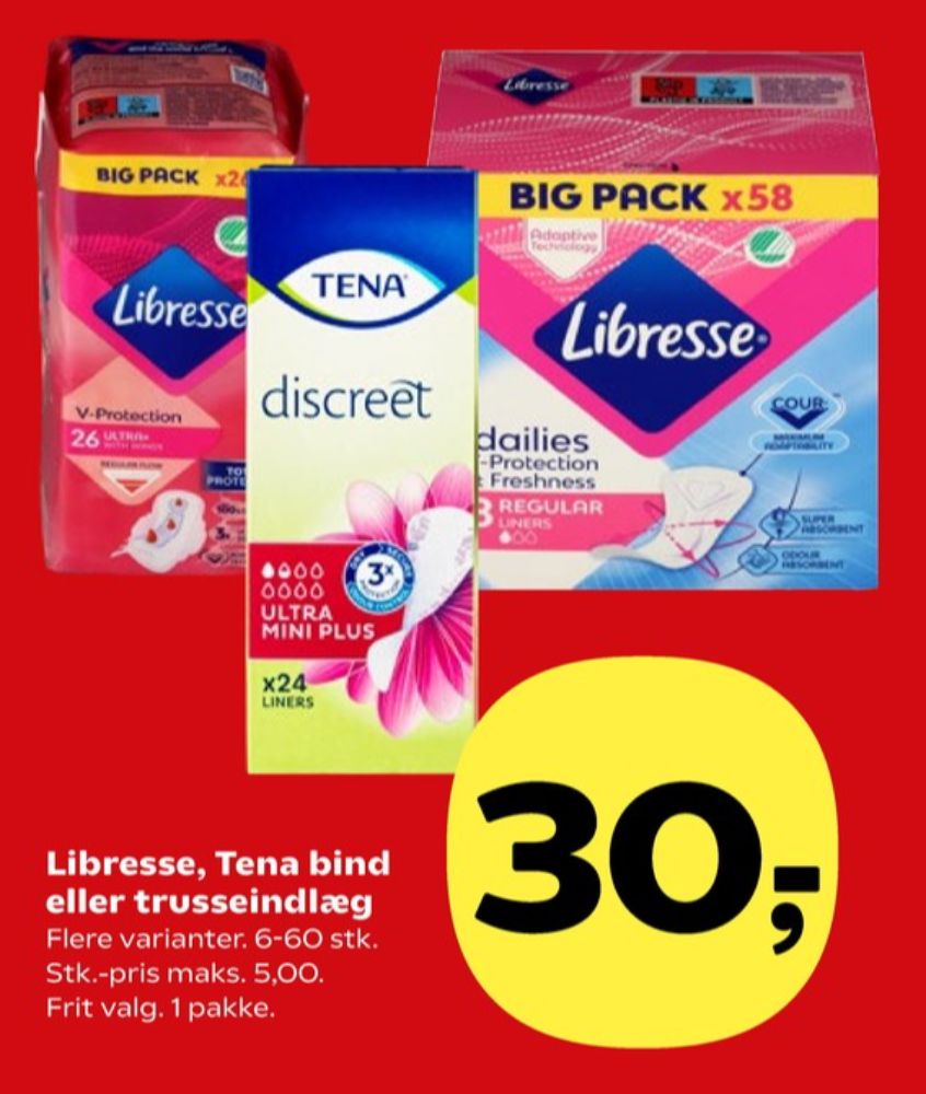 Libresse, Regular Black Trusseindlæg