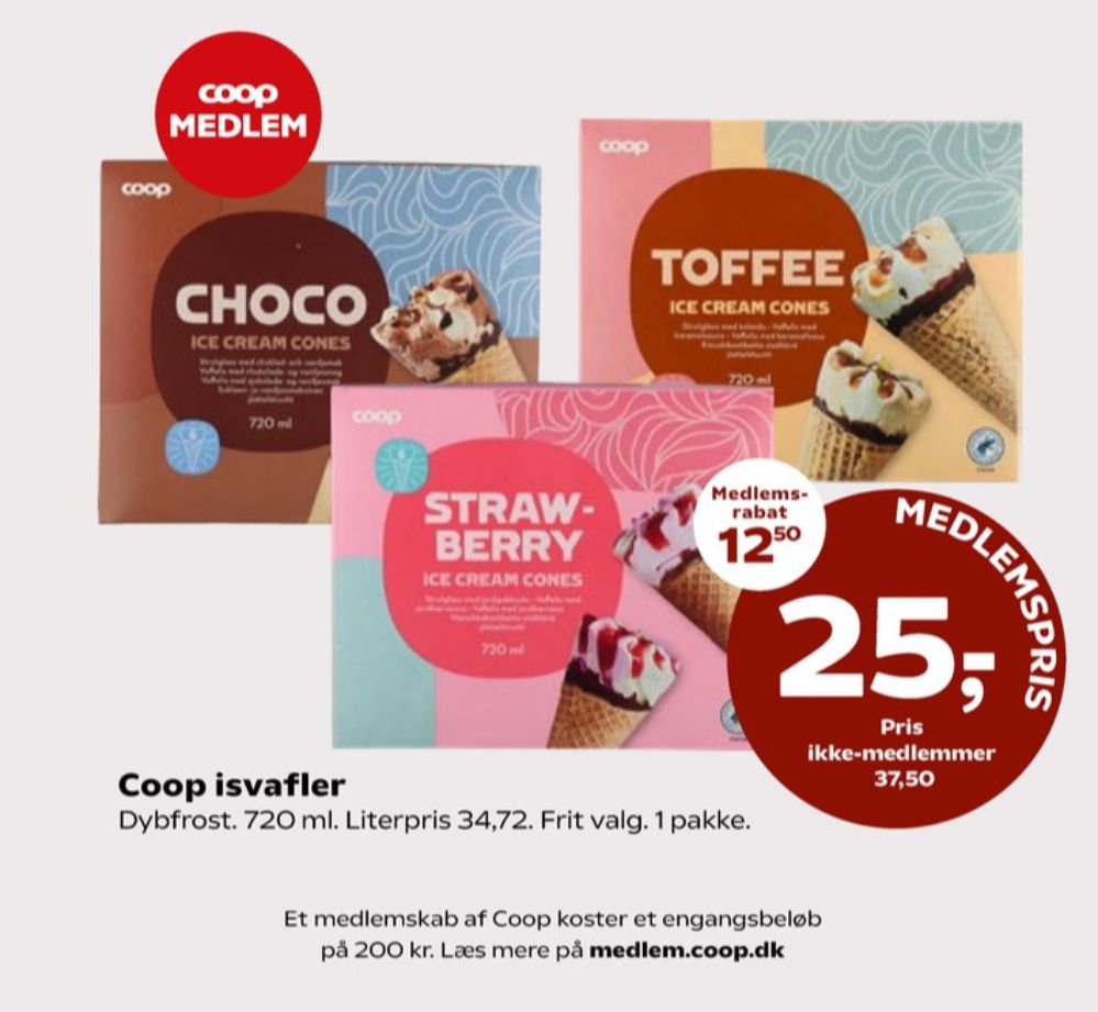 Coop, Jordbær Isvafler