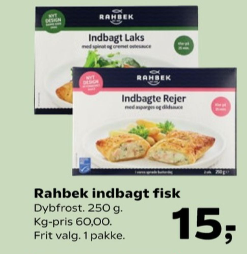 Rahbek, Indbagt Laks med Spinat og Ostesauce