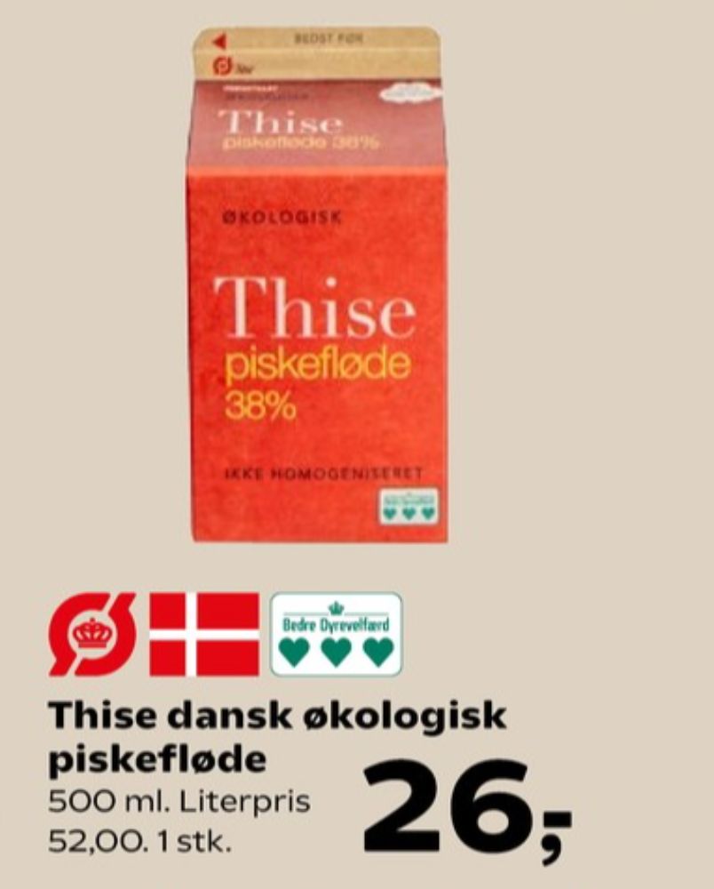 Thise, Piskefløde 38%