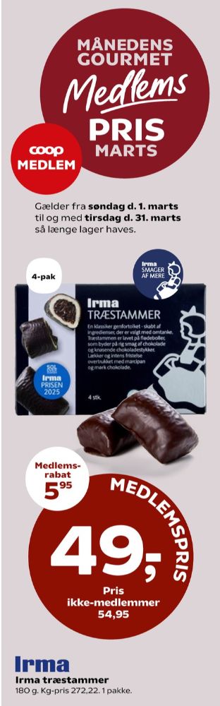 Irmas, Træstammer
