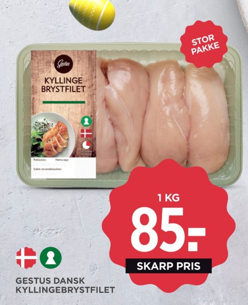 Gestus, Kyllingebrystfilet