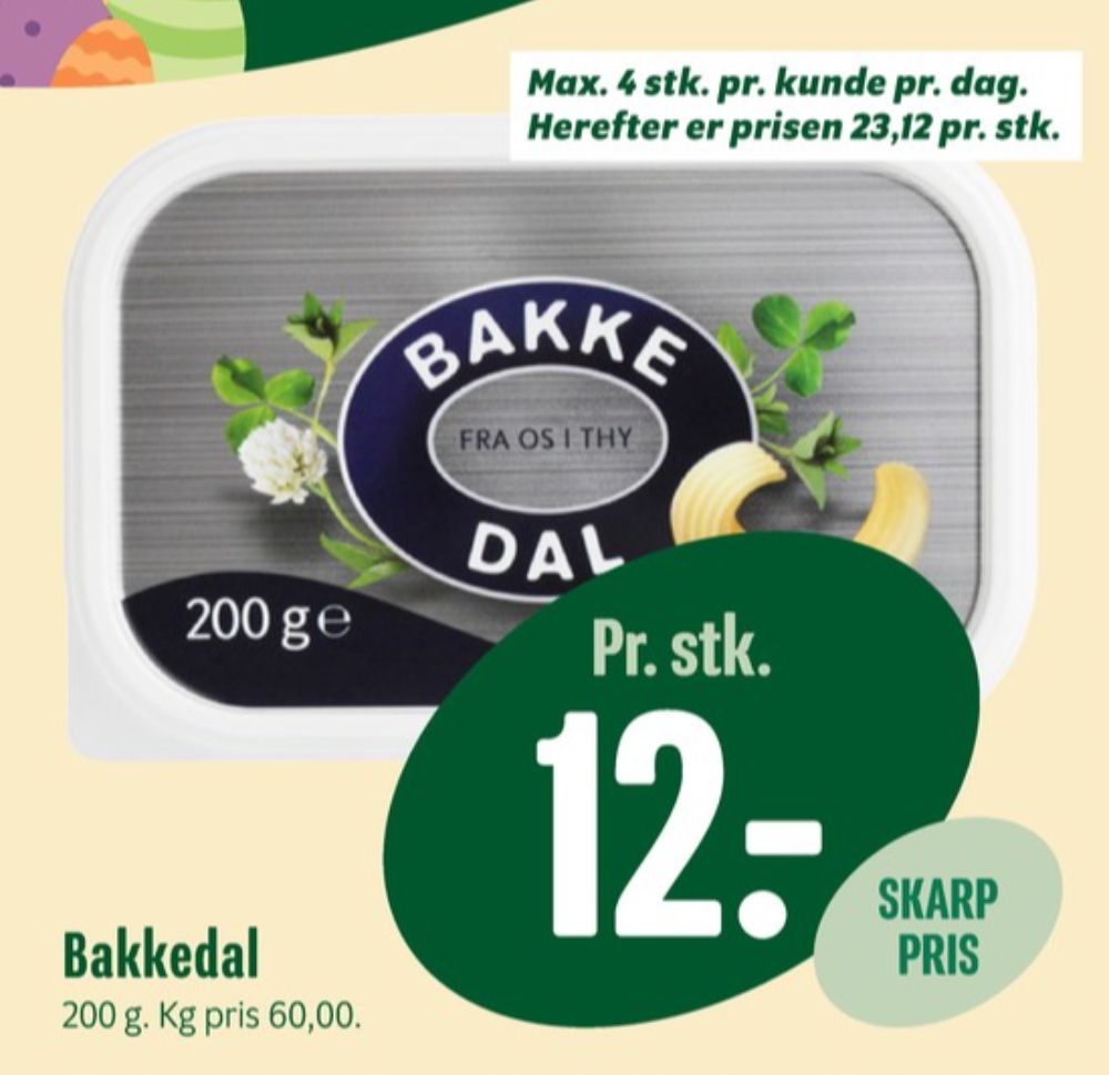 Bakkedal, Smørbar