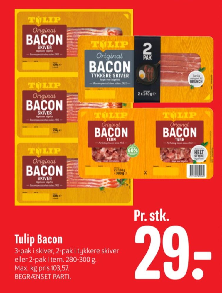 Tulip, Baconskiver