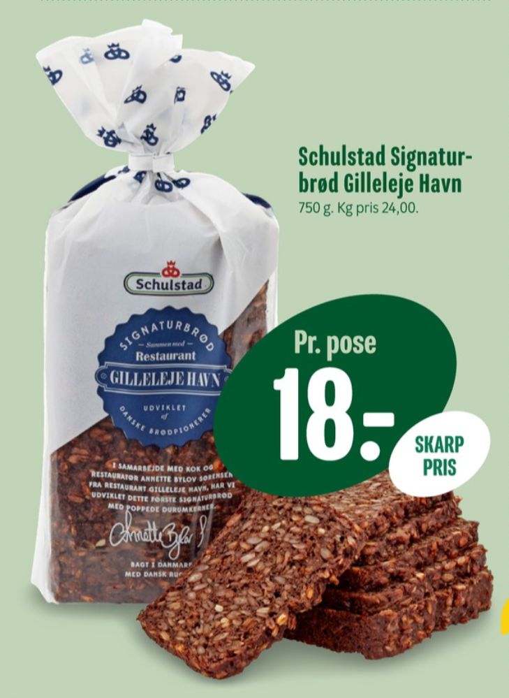 Schulstad Signaturbrød Restaurant Gillelejehavn, Rugbrødsskiver