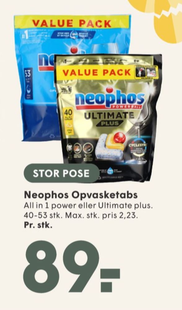 Neophos, Maskinopvask-tabs