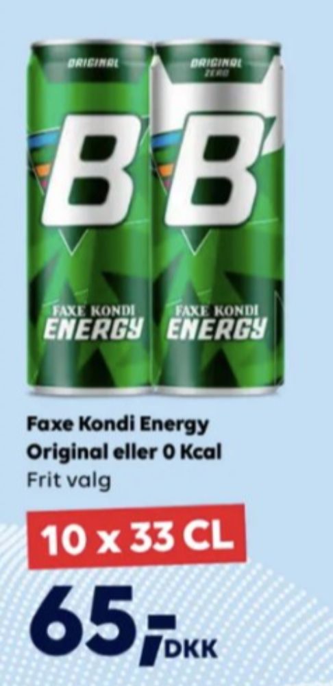 Faxe Kondi Booster , Energidrik 10 pk.