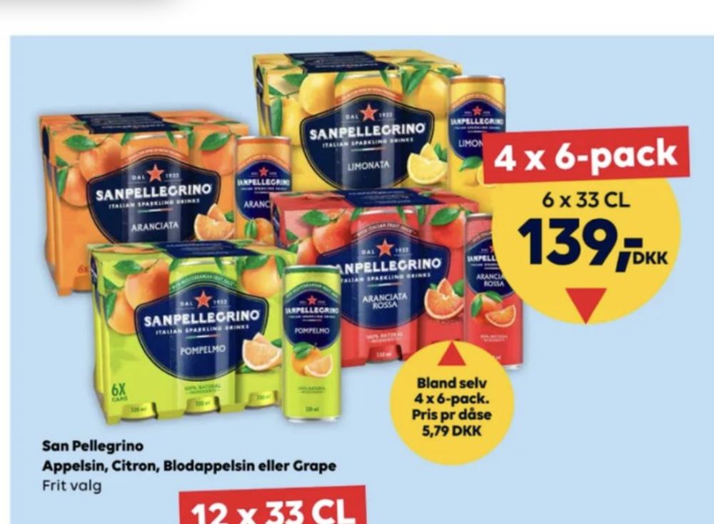 San Pellegrino Aranciata, Sodavand 6 pk.
