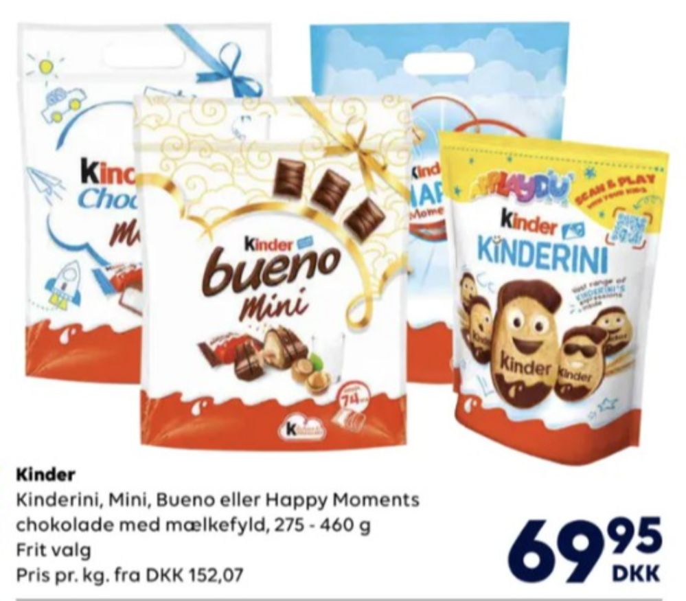 Kinder Chocolate Mini, Chokoladestænger
