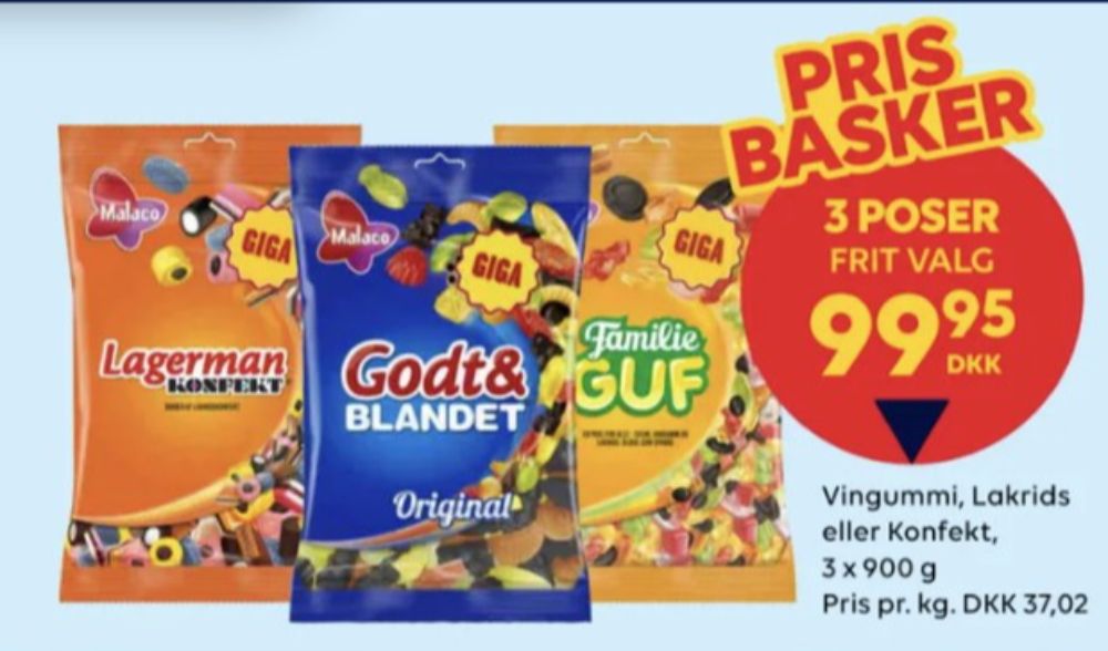 Malaco Godt & Blandet, Slikposer