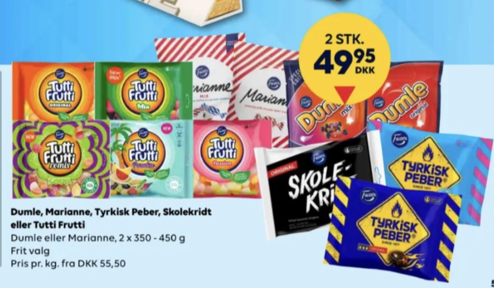 Fazer Tyrkisk Peber, Bolsjer