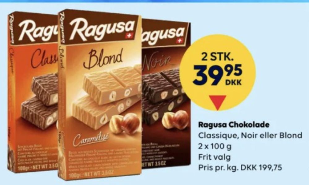 Ragusa Noir, Chokolade