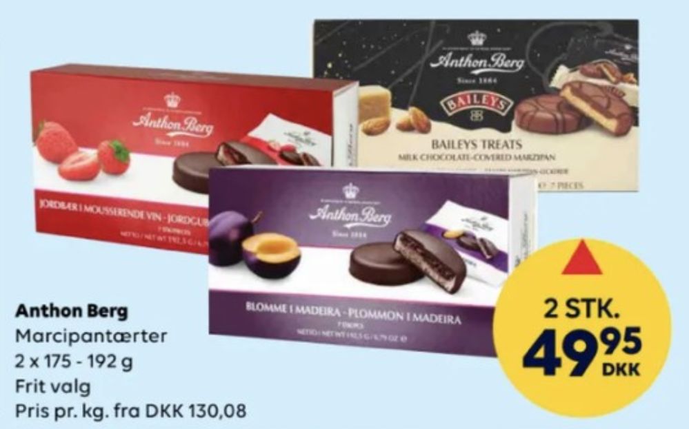 Anthon Berg, Marcipantærter Blomme i Madeira