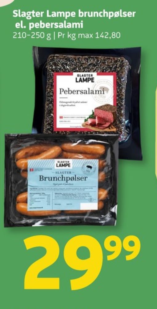 Slagter Lampe, Brunchpølser