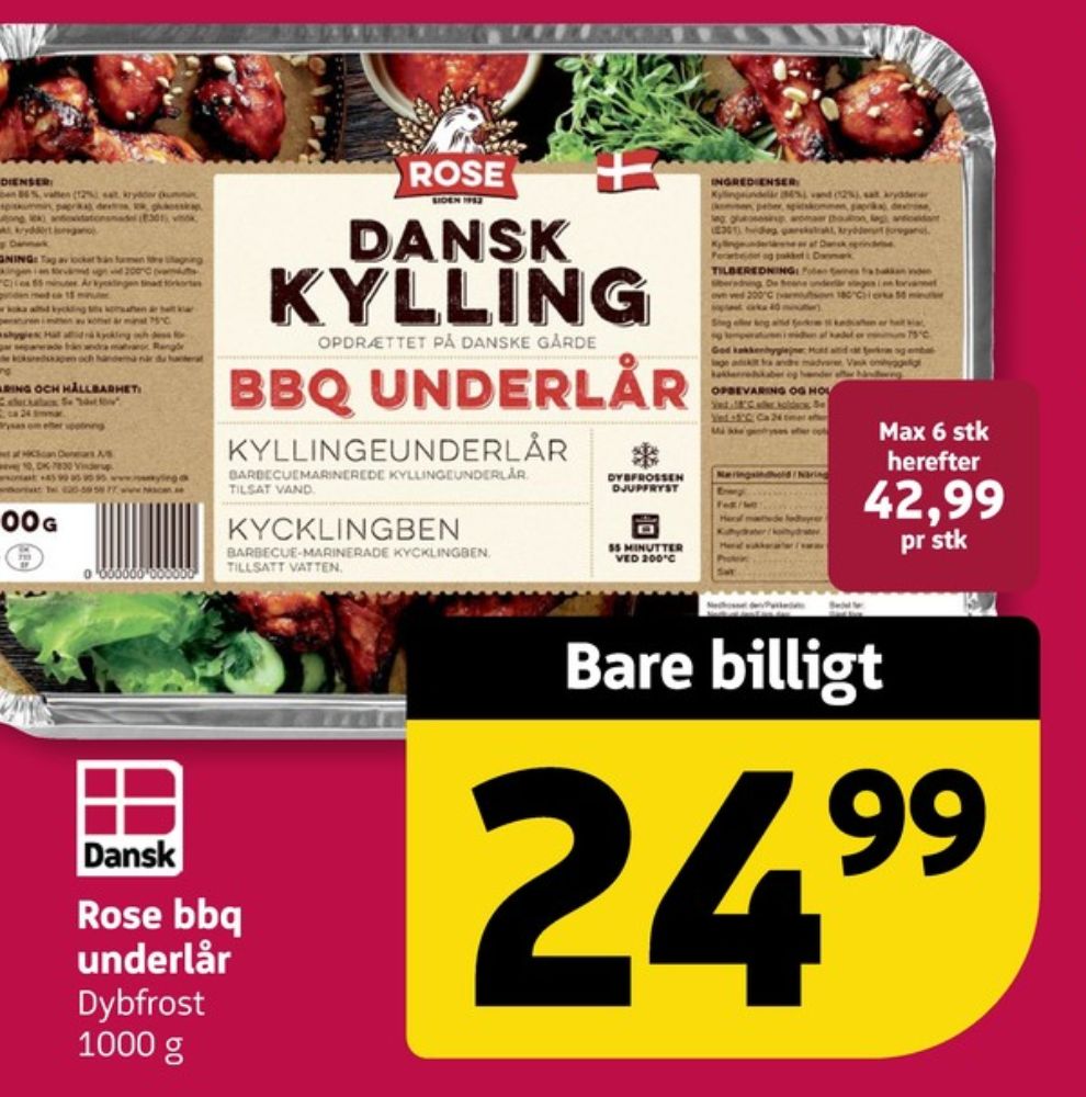 Rose, Kyllingeunderlår