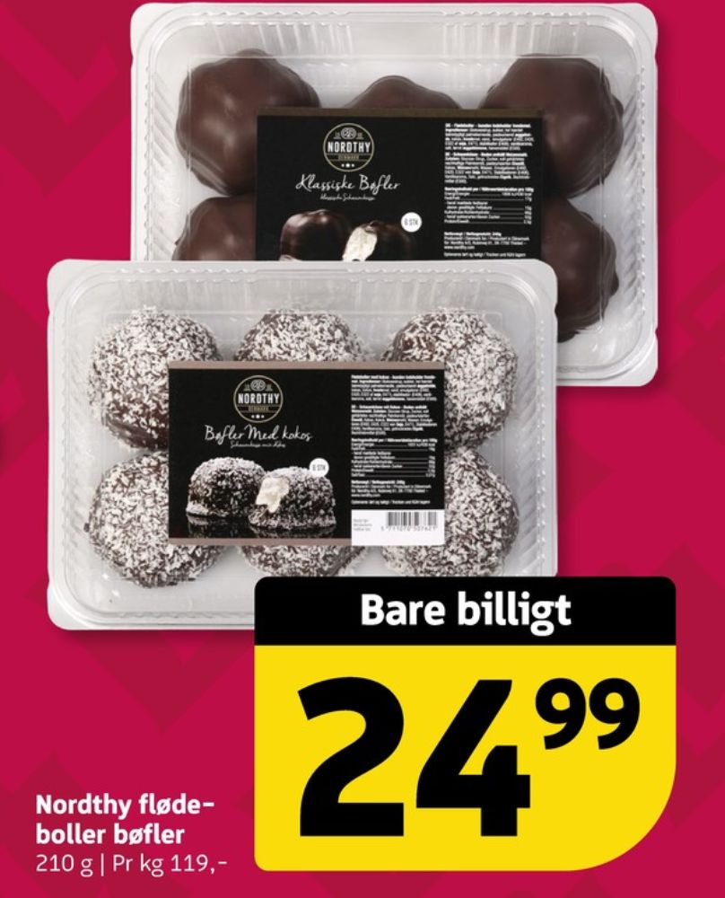 Nordthy, Flødeboller Bøfler Kokos