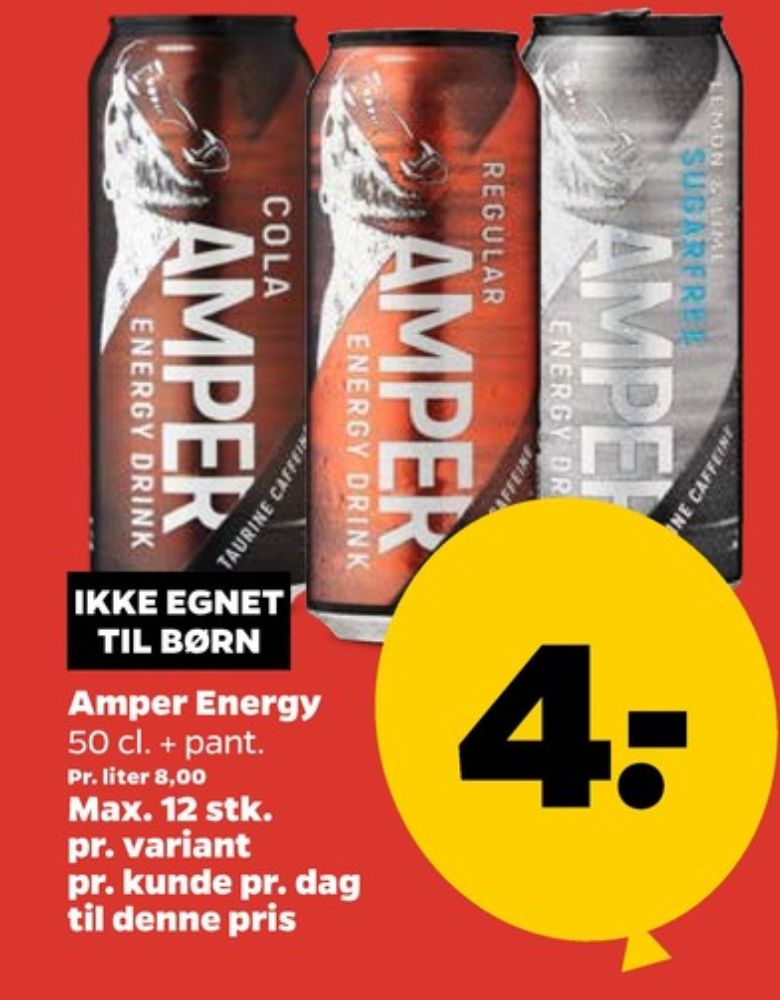 Amper Energy Drink Cola, Energidrik