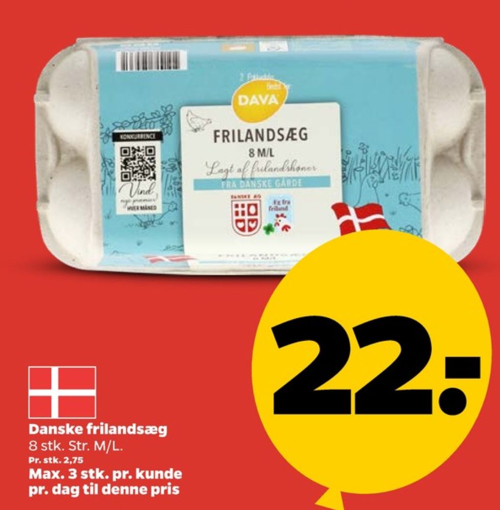 DAVA Foods, Frilandsæg S/M/L