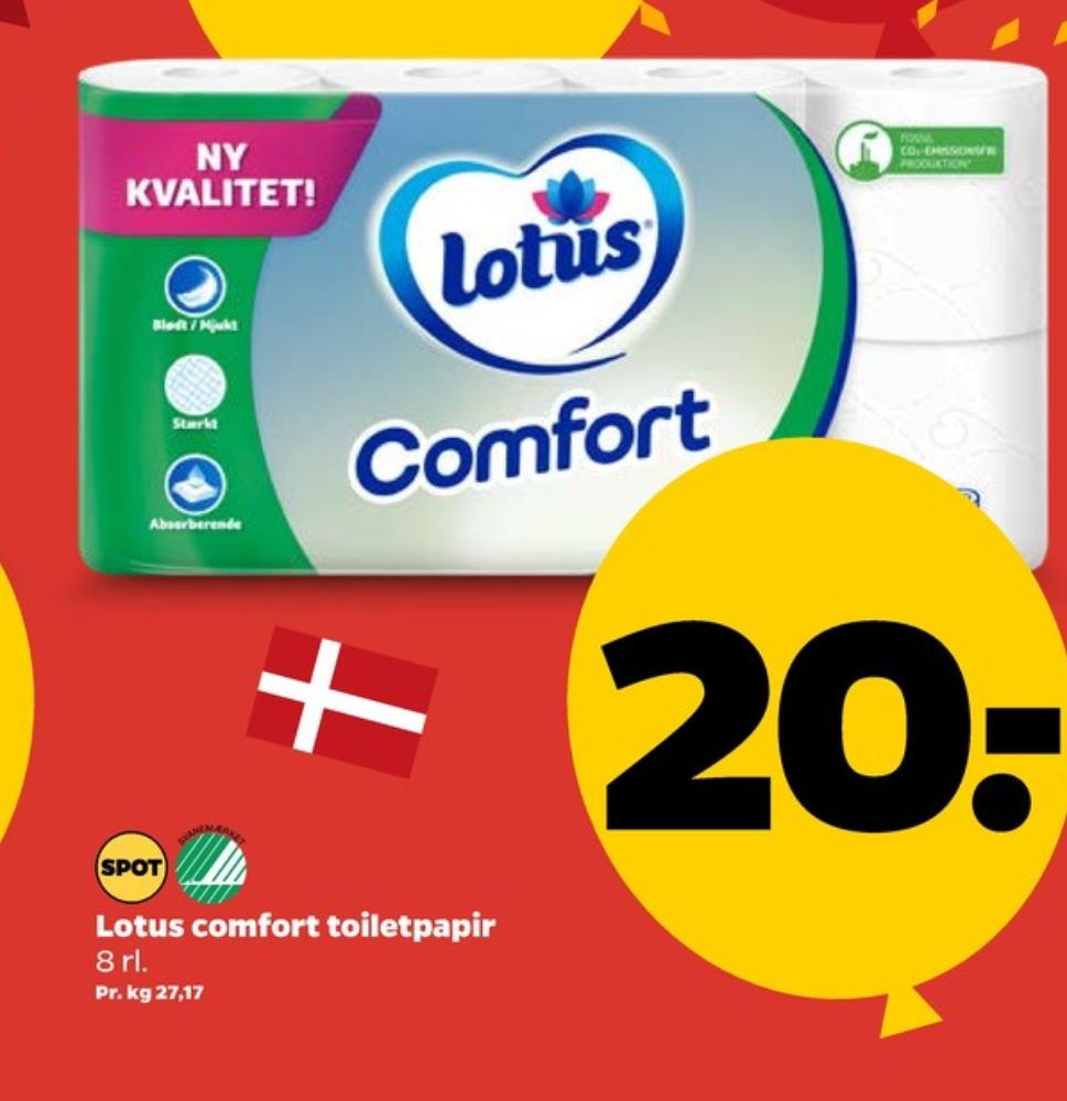 Lotus Comfort, Toiletpapir