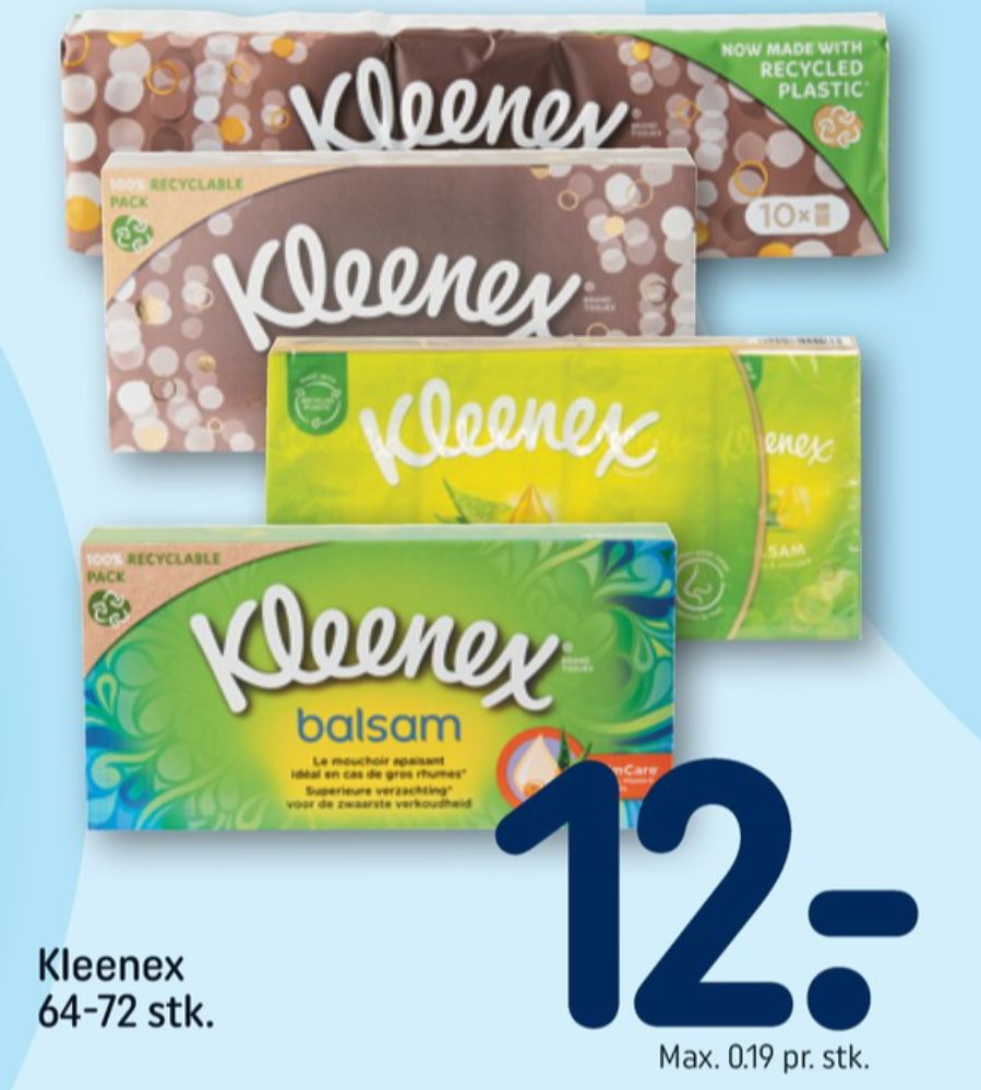 Kleenex, Lommetørklæder