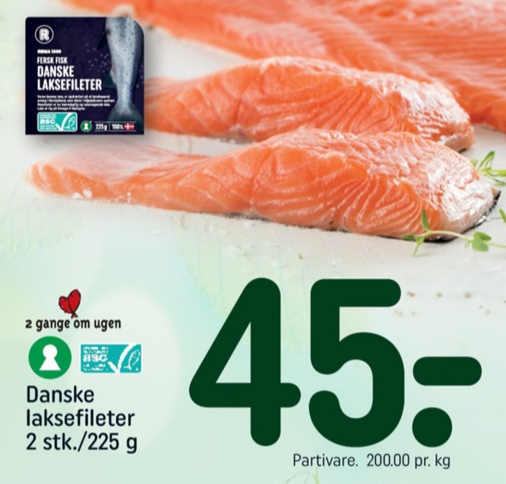 Rema 1000, Laksefilet