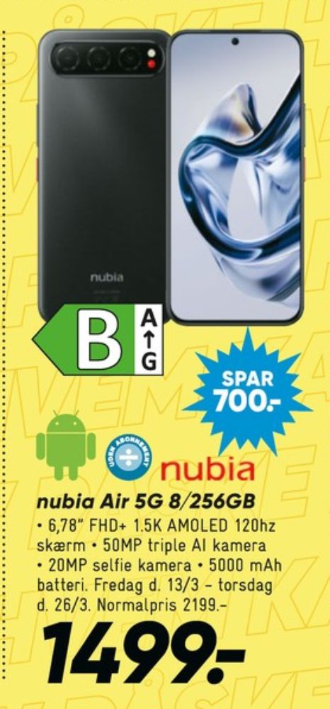 Nubia  Air, Mobiltelefon