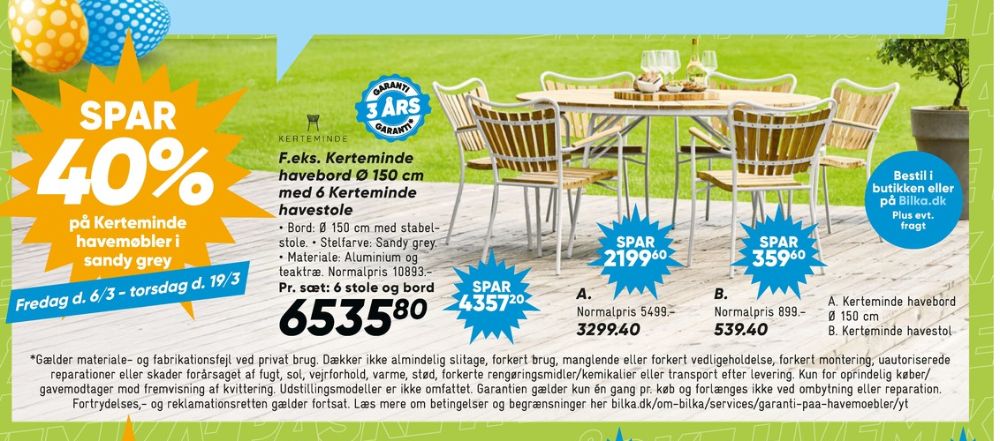 Kerteminde, Havemøbelsæt