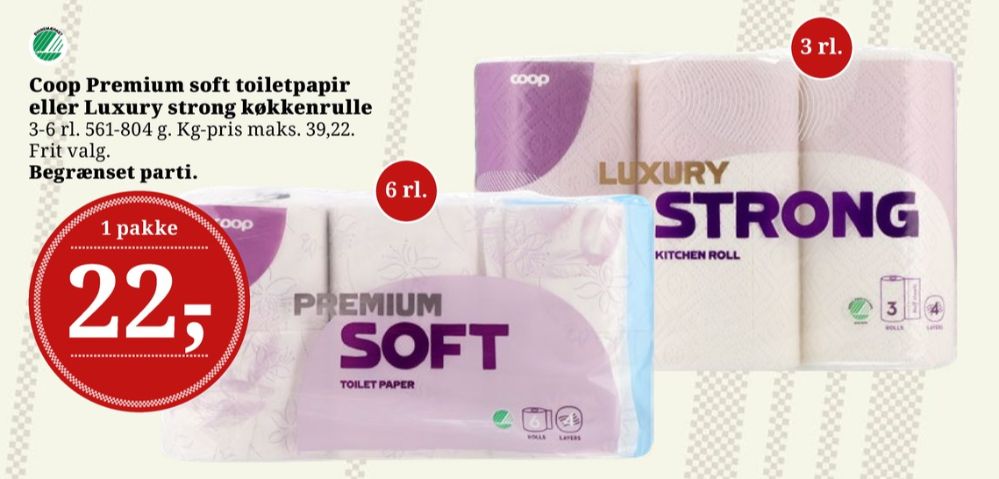 Coop Premium Soft, Toiletpapir
