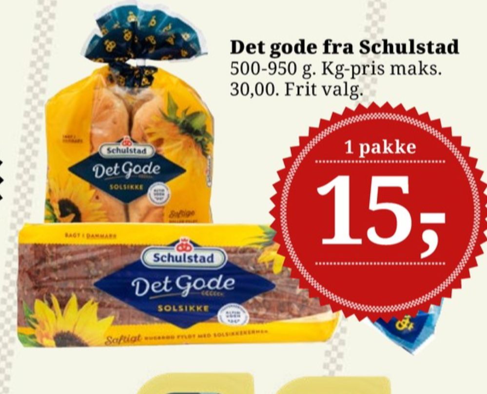Schulstad Det Gode, Solsikkerugbrød