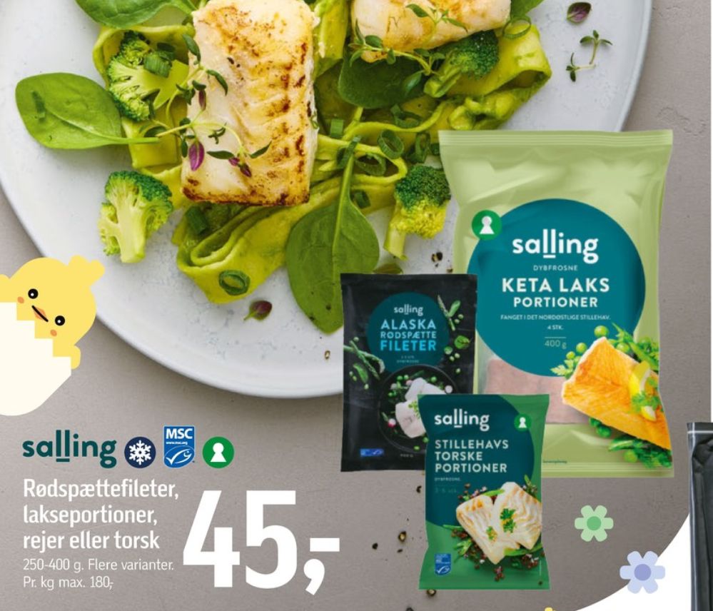 Salling, Lakseportioner