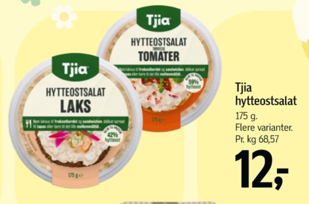Tjia, Hytteostsalat Laks