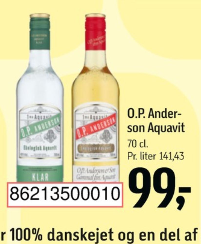 OP Anderson Klar Krydret, Akvavit