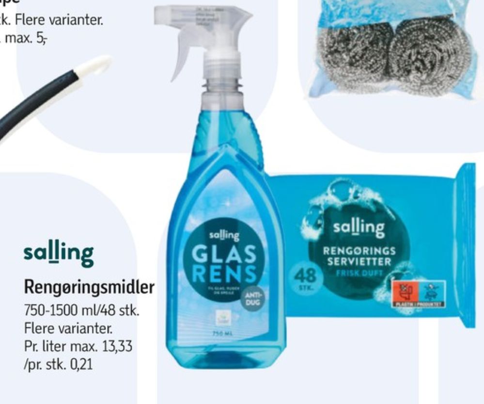 Salling, Rengøringsservietter