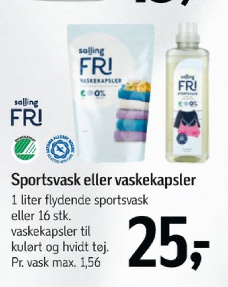 Salling Fri, Vaskemiddel-tabs